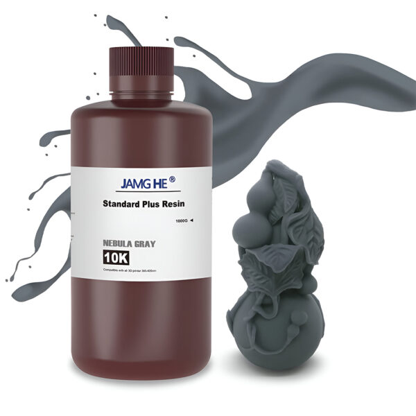 JAMG HE 3D Printer Resin,10K Art-Engineering Resin for UV-Curing Photopolymer Rapid High Precision Low Odor LCD DLP SLA 405nm Printer Resin (Nebula Grey 10K)